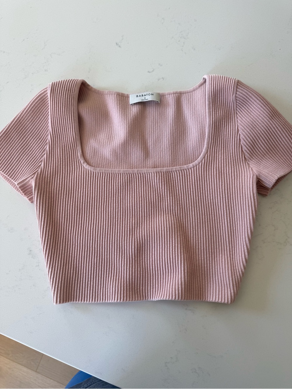 NWOT Babaton Sculpt Knit Squareneck Top